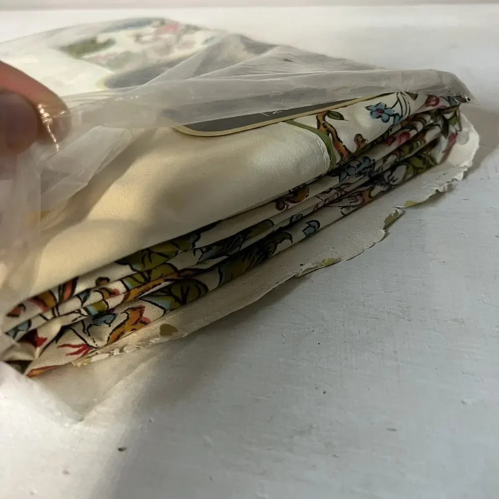 New VTG Springmaid Wondercale English Manor Twin Flat Sheet 39 x 76 Traditional